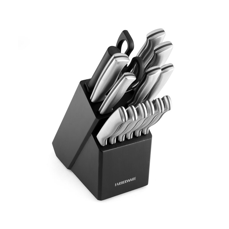 Farberware Stamped Stainless 15 Piece Knife Set with Storage & Reviews